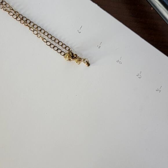 Boho Shell and Gold Tone Necklace with Teardrop Charms Statement Beach Jewelry - Picture 10 of 10